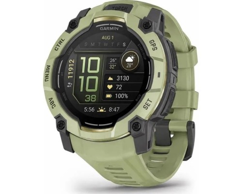 Смарт-годинник Garmin Instinct 3, 50mm, AMOLED, Fern Green/Gray, Fern Green Band, GPS смарт-годинник (010-03020-02)