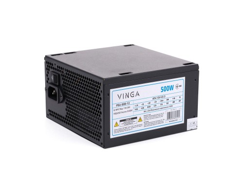 Блок живлення Vinga 500W ОЕМ (PSU-500-12)