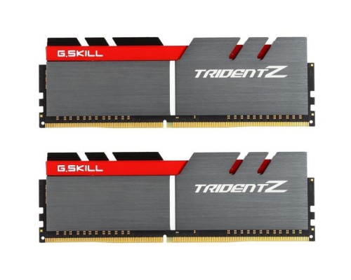 Модуль пам'яті для комп'ютера DDR4 16GB (2x8GB) 3200 MHz Trident Z Silver H/ Red G.Skill (F4-3200C16D-16GTZB)