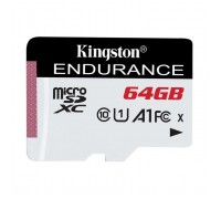 Карта пам'яті Kingston 64GB microSDXC class 10 UHS-I U1 A1 High Endurance (SDCE/64GB)