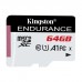 Карта пам'яті Kingston 64GB microSDXC class 10 UHS-I U1 A1 High Endurance (SDCE/64GB)