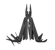 Мультитул Leatherman WAVE PLUS BLACK, синтетический чехол, карт. коробка (832526)