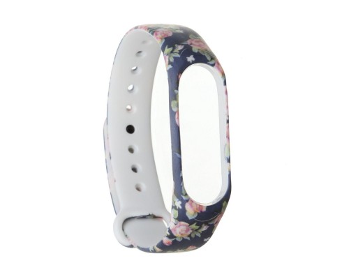 Ремінець до фітнес браслета Armorstandart для Xiaomi Mi Band 4/3 Blue Flowers (ARM52066)