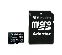 Карта пам'яті Verbatim 64GB microSDHC Class 10 (44084)
