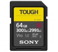 Карта пам'яті Sony 64GB SDXC class 10 UHS-II U3 V90 Tough (SF64TG)