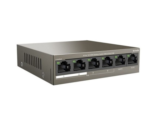 Комутатор мережевий Tenda TEF1106P-4-63W