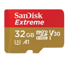 Карта пам'яті SanDisk 32GB microSD class 10 UHS-I U3 V30 A1 Extreme (SDSQXAF-032G-GN6MN)