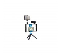 Набір блогера Puluz 4in1 (light, mount, phone holder, microphone) (PKT3023)