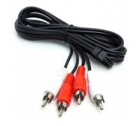 Кабель мультимедійний 2*RCA (M) to 2*RCA (M), 1 m PowerPlant (CA912032)