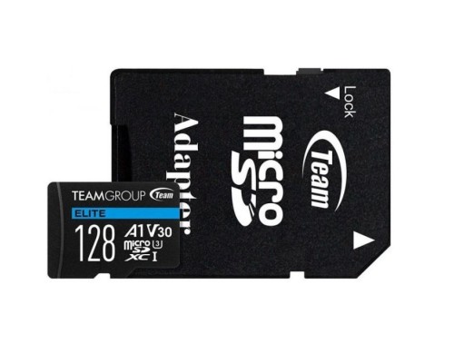 Карта пам'яті Team 128GB microSDXC class 10 UHS-I/U3 Elite (TEAUSDX128GIV30A103)