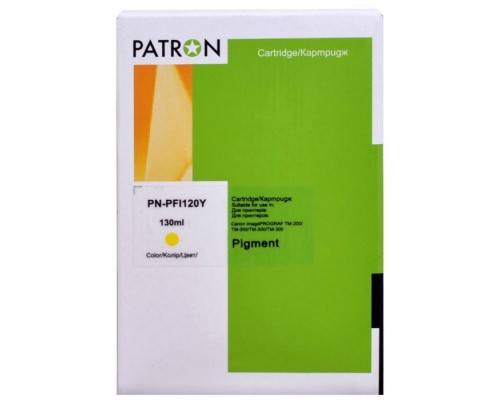 Картридж Patron Canon PFI-120Y (2888C001AA) 130 мл (PN-PFI120Y)