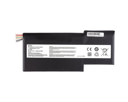 Акумулятор до ноутбука MSI GS63VR (BTY-M6K) 11.4V 4600mAh PowerPlant (NB470143)