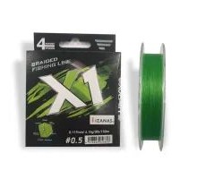 Шнур Favorite X1 PE 4x 150m 0.5/0.117mm 9lb/4.1kg Light Green (1693.11.27)
