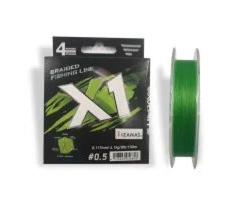 Шнур Favorite X1 PE 4x 150m 0.5/0.117mm 9lb/4.1kg Light Green (1693.11.27)