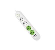 Мережевий фільтр живлення Voltronic F01U, 2роз EU + 2роз Universal, 3*USB White (F01U-White)