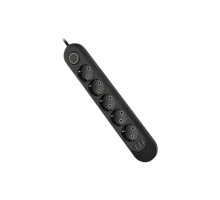 Мережевий фільтр живлення Voltronic F05U, 5роз EU, 3*USB Black (F05U-Black)