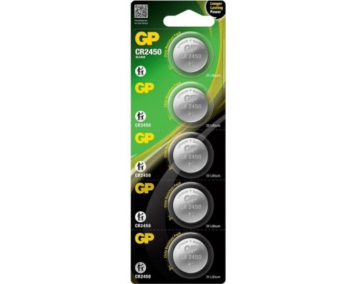 Батарейка Gp CR2450 Lithium 3.0V * 1 (відривається) (CR2450-8U5 / 4891199063954)