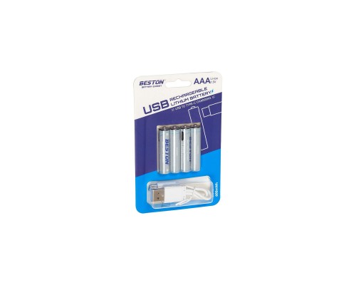 Акумулятор Beston AAA USB Type-C 400mah 1.5V Li-ion * 4 (3AC-18/AA620272)