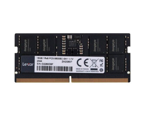 Модуль пам'яті для ноутбука SoDIMM DDR5 16GB 5600 MHz Lexar (LD5S16G56C46ST-BGS)