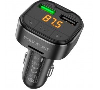 FM модулятор BOROFONE BC43 Flash 2 x USB Black (BC43B)