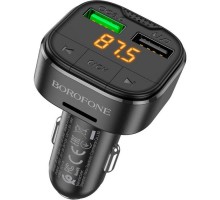 FM модулятор BOROFONE BC43 Flash 2 x USB Black (BC43B)