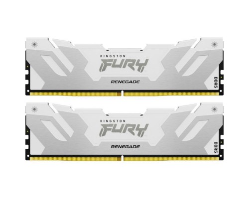 Модуль пам'яті для комп'ютера DDR5 32GB (2x16GB) 6400 MHz Renegade White XMP Kingston Fury (ex.HyperX) (KF564C32RWK2-32)