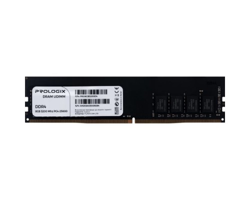 Модуль пам'яті для комп'ютера DDR4 8GB 3200 MHz Prologix (PRO8GB3200D4)