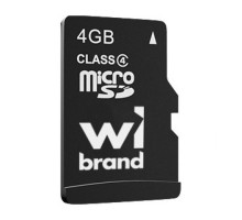 Карта пам'яті Wibrand 4GB mictoSD class 4 (WICDC4/4GB)