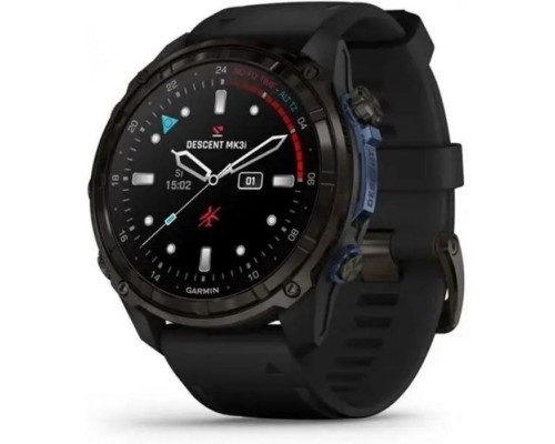 Смарт-годинник Garmin Descent Mk3i, 51mm, Crbn Gry DLC Ti/Blk, Dive Computer, GPS (010-02752-11)