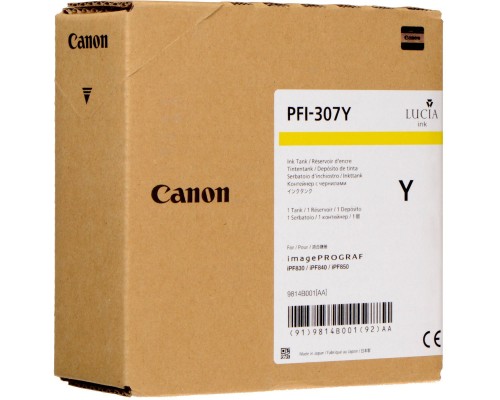 Картридж Canon PFI-307Y yellow(330ml) (9814B001)