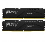 Модуль пам'яті для комп'ютера DDR5 32GB (2x16GB) 6400 MHz Beast Black EXPO Kingston Fury (ex.HyperX) (KF564C32BBEK2-32)