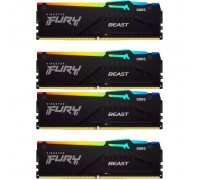 Модуль пам'яті для комп'ютера DDR5 128GB (4x32GB) 5600 MHz Beast RGB XMP Kingston Fury (ex.HyperX) (KF556C40BBAK4-128)