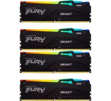 Модуль пам'яті для комп'ютера DDR5 128GB (4x32GB) 5600 MHz Beast RGB XMP Kingston Fury (ex.HyperX) (KF556C40BBAK4-128)