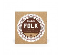 Струни для гітари D'Addario Folk Nylon 80/20 Bronze Ball End Black Treble (EJ34)