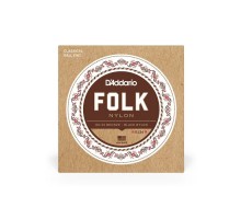 Струни для гітари D'Addario Folk Nylon 80/20 Bronze Ball End Black Treble (EJ34)