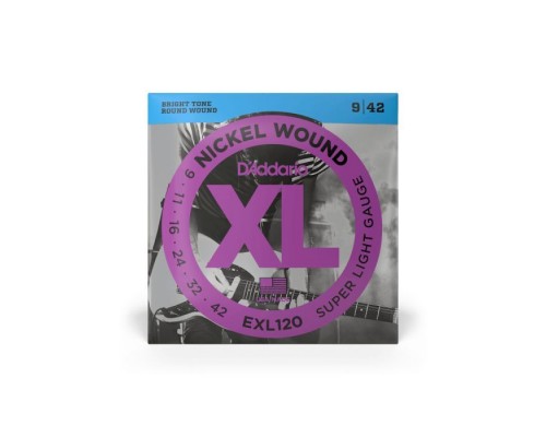 Струни для гітари D'Addario XL Nickel Wound Super Light (09-42) (EXL120)