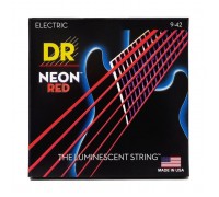 Струни для гітари DR Strings NEON Red Electric - Light (09-42) (NRE-9)