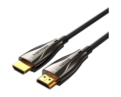 Кабель мультимедійний HDMI M to HDMI M 50.0m V2.0 Optical 4K 60Hz 18Gbps Dolby 7.1 PVC black Vention (ALABX)