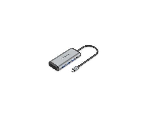 Концентратор Vention USB 3.1 Type-C to 3хUSB 3.0/TF/SD/PD 87W 6-in-1 (TGRHB)