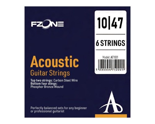 Струни для гітари Fzone Acoustic Bronze (10-47) (AT101)