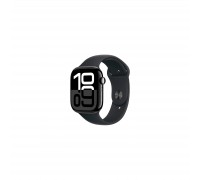 Смарт-годинник Apple Watch Series 10 GPS 46mm Jet Black Aluminium Case with Black Sport Band - M/L (MWWQ3QH/A)