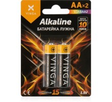 Батарейка AA LR6 Alkaline 2pcs Blister Vinga (VJABAA2)