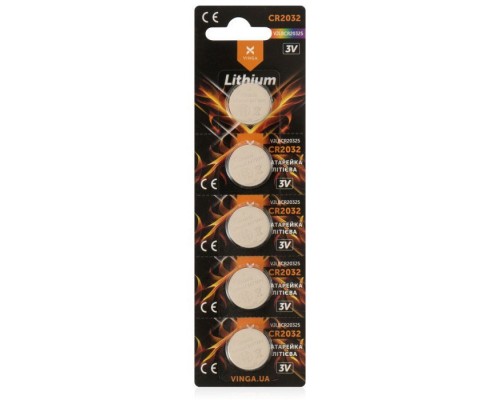Батарейка CR2032 Lithium 5pcs Blister Vinga (VJLBCR20325)