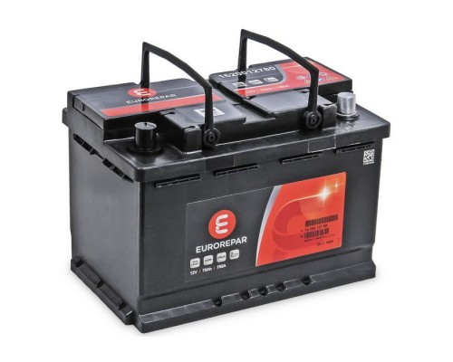 Акумулятор автомобільний EUROREPAR AGM Stop & Start 70Ah 760A R+ (1620012780)