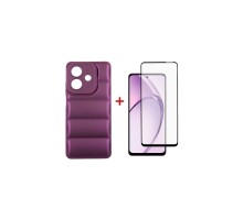 Чохол до мобільного телефона Dengos Oppo A3X Soft + glass (Purple) (DG-KM-125)