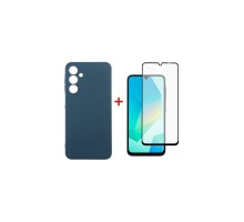 Чохол до мобільного телефона Dengos Samsung Galaxy A16 5G Carbon + glass (Blue) (DG-KM-122)