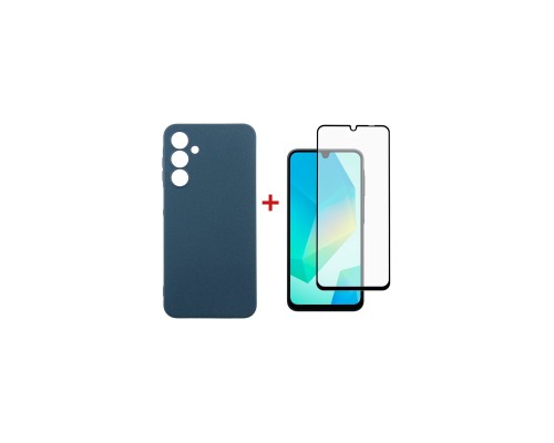 Чохол до мобільного телефона Dengos Samsung Galaxy A16 5G Carbon + glass (Blue) (DG-KM-122)
