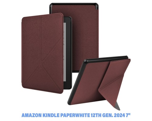 Чохол до електронної книги BeCover Ultra Slim Origami Amazon Kindle Paperwhite 12th Gen. 2024 7″ Red Wine (712842)