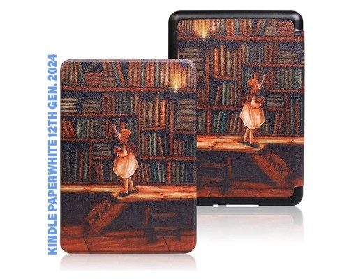 Чохол до електронної книги BeCover Smart Case Amazon Kindle Paperwhite 12th Gen. 2024 7″ Library Girl (712856)