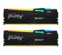 Модуль пам'яті для комп'ютера DDR5 32GB (2x16GB) 6000 MHz Beast RGB Kingston Fury (ex.HyperX) (KF560C36BBE2AK2-32)